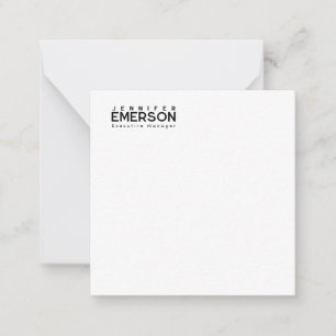 Professionell minimalistisk modern enkel anteckningskort