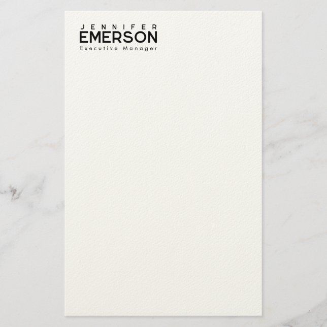 Professionell minimalistisk modern enkel  brevpapper (Framsida)