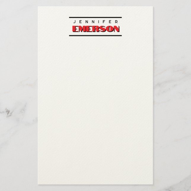 Professionell minimalistisk modern enkel  brevpapper (Framsida)