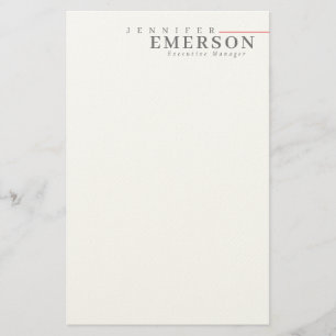 Professionell minimalistisk modern enkel brevpapper
