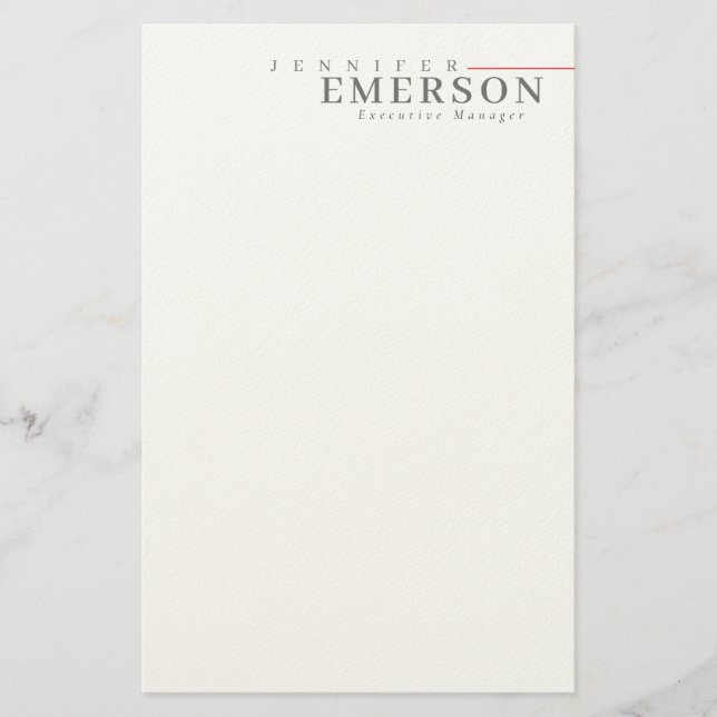 Professionell minimalistisk modern enkel brevpapper (Framsida)