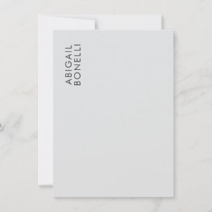 Professionell minimalistisk modern enkel egen namn anteckningskort