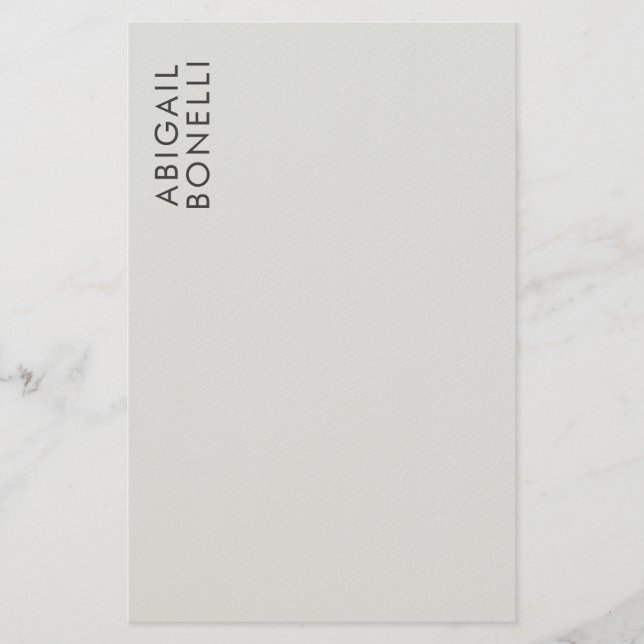 Professionell minimalistisk modern enkel egen namn brevpapper (Framsida)