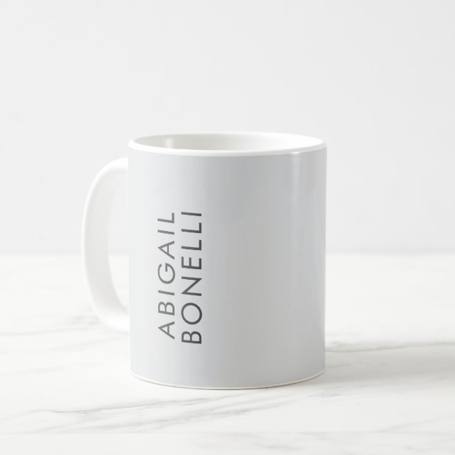 Professionell minimalistisk modern enkel egen namn kaffemugg (Framsida vänster)