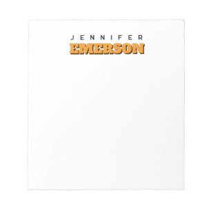 Professionell minimalistisk modern enkel namn anteckningsblock