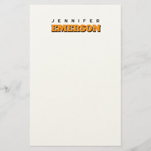 Professionell minimalistisk modern enkel namn brevpapper
