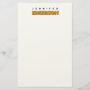 Professionell minimalistisk modern enkel namn brevpapper