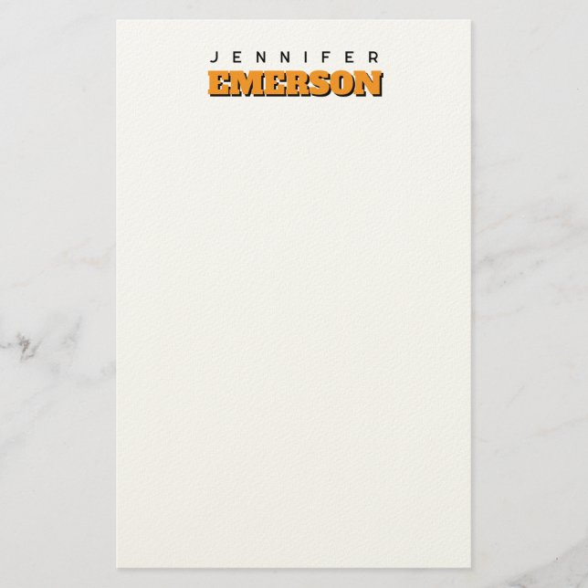 Professionell minimalistisk modern enkel namn brevpapper (Framsida)
