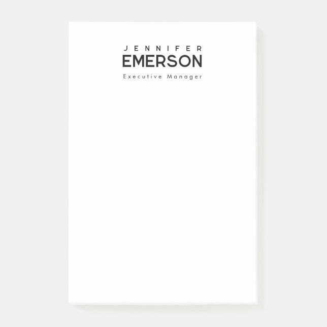 Professionell minimalistisk modern enkel  post-it block (Framsida)