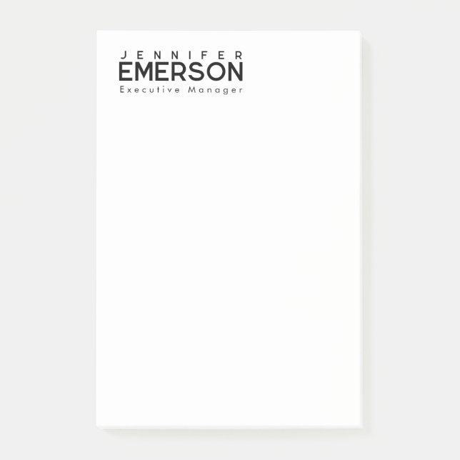 Professionell minimalistisk modern enkel  post-it block (Framsida)