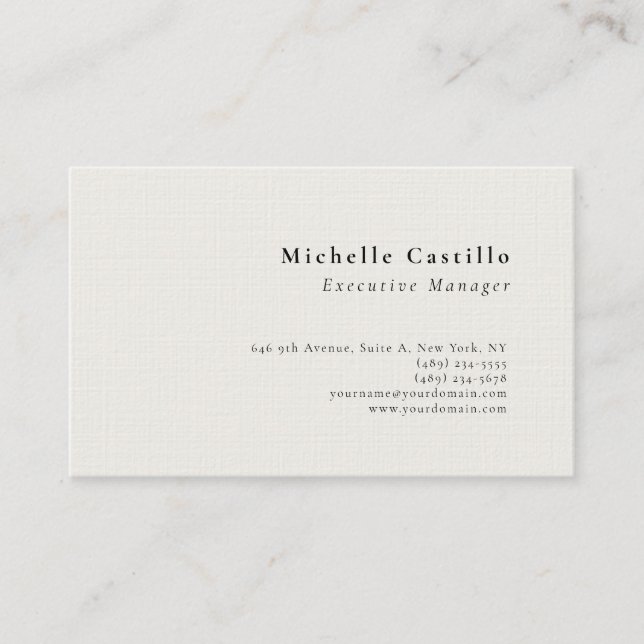 Professionell minimalistisk modern enkel premium l visitkort (Framsida)