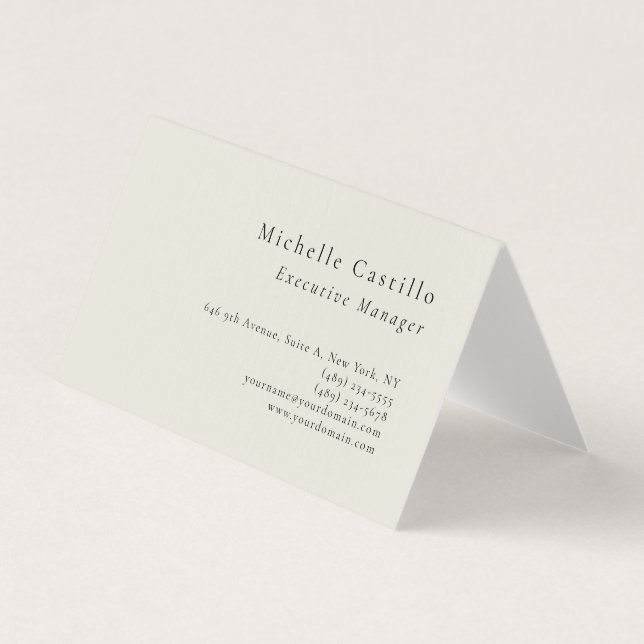 Professionell minimalistisk modern enkel premium l visitkort (Framsida)