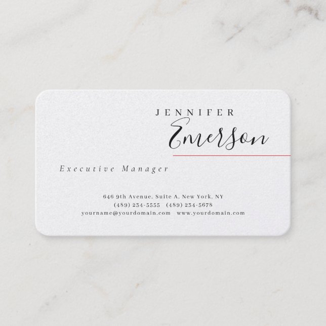 Professionell minimalistisk modern enkel premium p visitkort (Framsida)