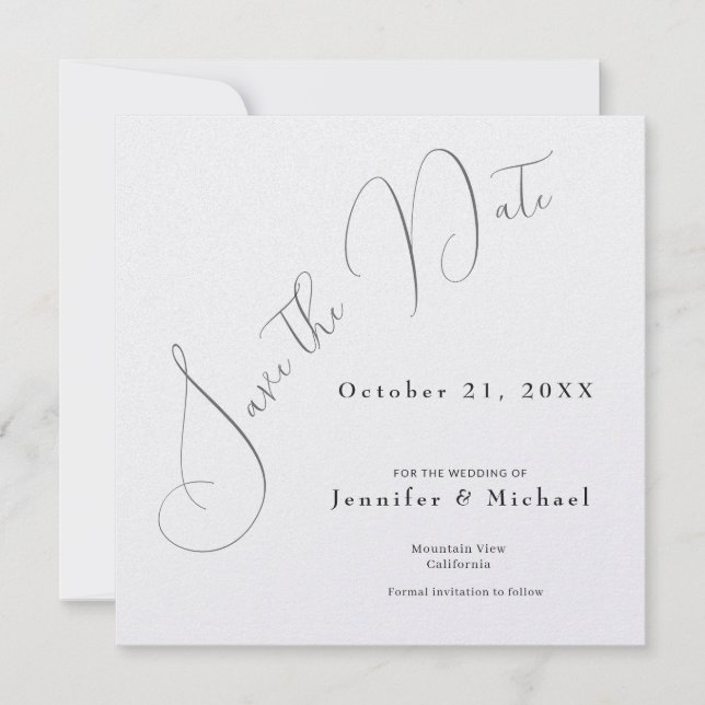 Professionell minimalistisk modern enkel spara datumet (Framsida)