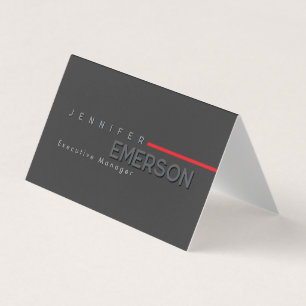 Professionell minimalistisk modern enkel svart visitkort