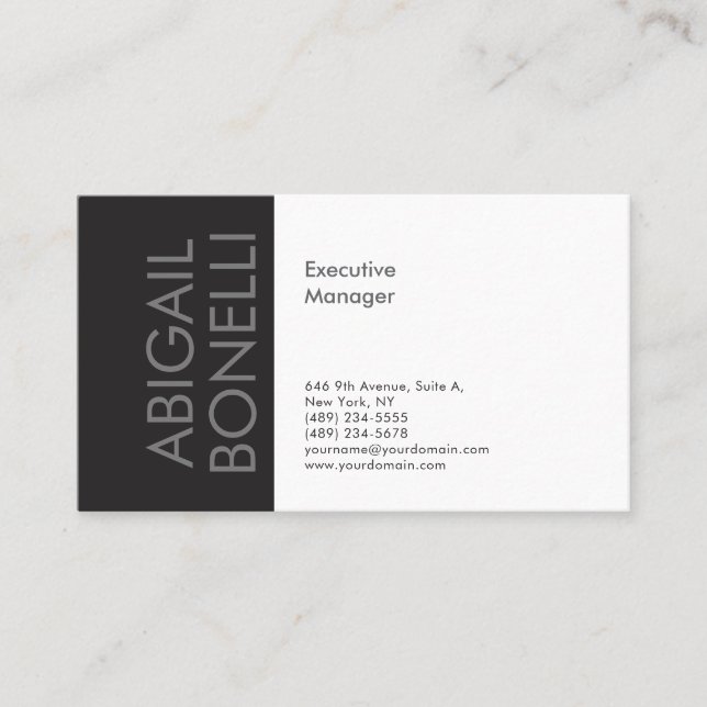 Professionell minimalistisk modern enkel visitkort (Framsida)