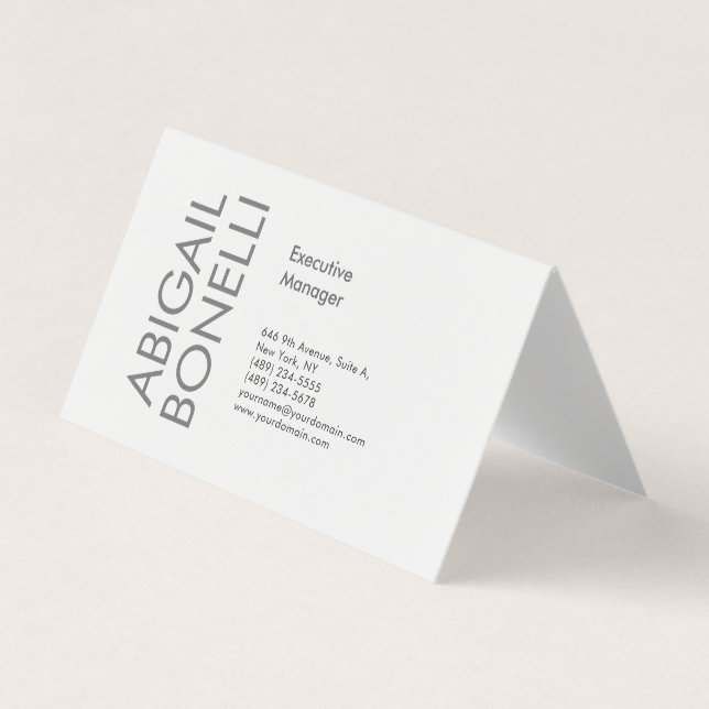 Professionell minimalistisk modern enkel visitkort (Framsida)