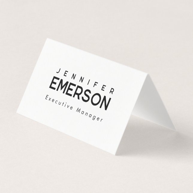 Professionell minimalistisk modern enkel  visitkort (Framsida)