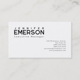 Professionell minimalistisk modern enkel visitkort