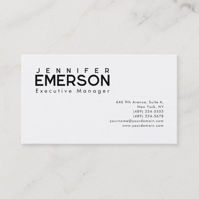 Professionell minimalistisk modern enkel  visitkort (Framsida)