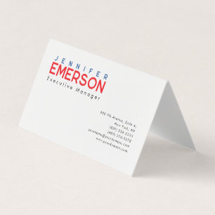 Professionell minimalistisk modern enkel visitkort