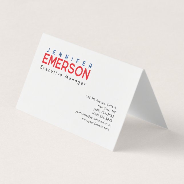 Professionell minimalistisk modern enkel  visitkort (Framsida)