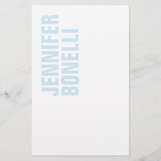 Professionell minimalistisk modern fet blå vit brevpapper (Framsida)