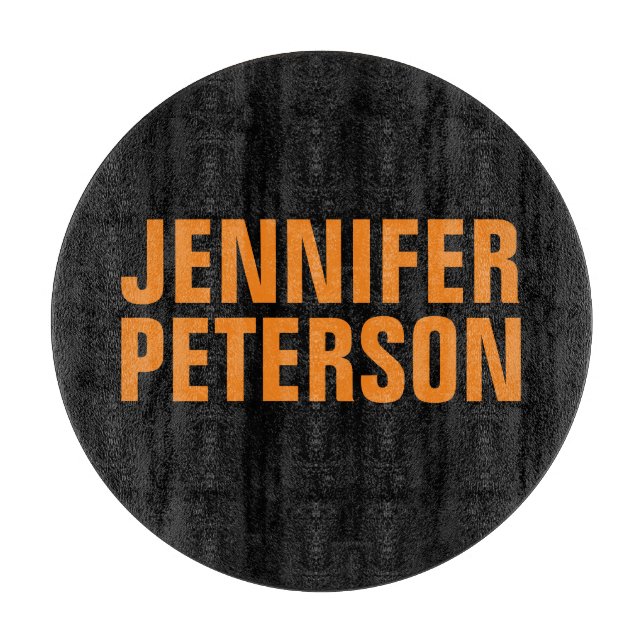 Professionell minimalistisk modern fet orange svar (Framsidan)