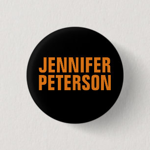 Professionell minimalistisk modern fet orange svar knapp