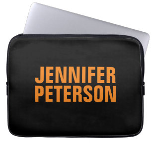 Professionell minimalistisk modern fet orange svar laptop fodral
