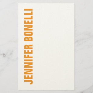 Professionell minimalistisk modern fet orange vit brevpapper