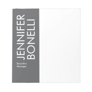 Professionell minimalistisk modern fet text grå  anteckningsblock
