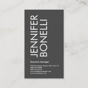 Professionell minimalistisk modern fet text grå  tilläggskort