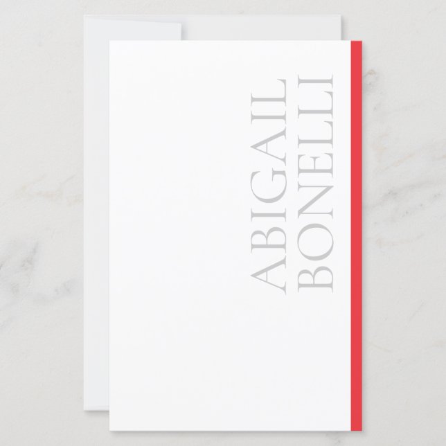 Professionell minimalistisk modern grå röd vit (Framsida)