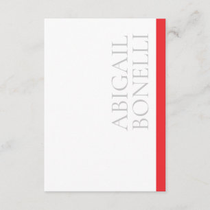 Professionell minimalistisk modern grå röd vit tilläggskort