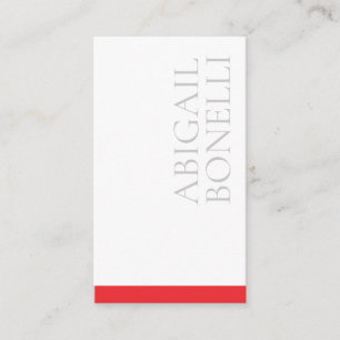 Professionell minimalistisk modern grå röd vit tilläggskort