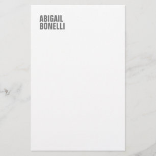 Professionell minimalistisk modern grå vit brevpapper