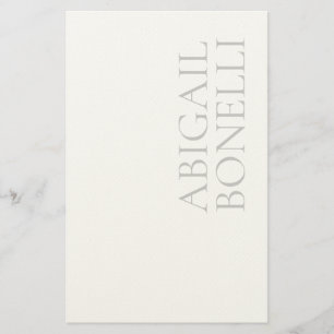 Professionell minimalistisk modern grå vit brevpapper
