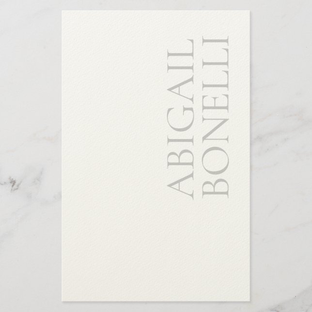 Professionell minimalistisk modern grå vit brevpapper (Framsida)