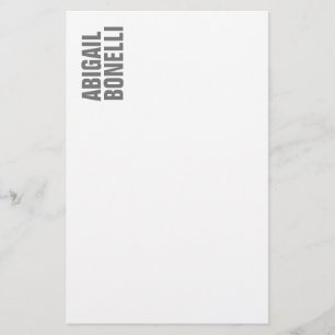 Professionell minimalistisk modern grå vit brevpapper