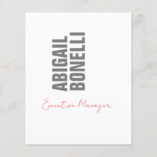 Professionell minimalistisk modern grå vit flygblad