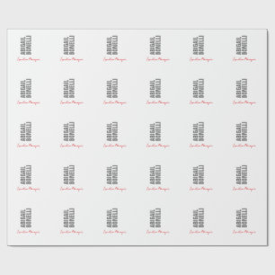 Professionell minimalistisk modern grå vit presentpapper