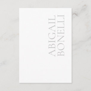 Professionell minimalistisk modern grå vit tilläggskort
