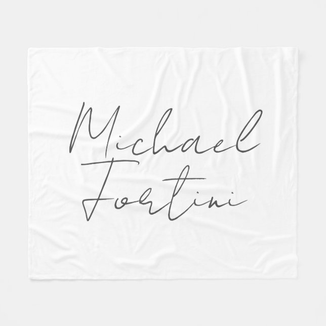 Professionell minimalistisk modern grått vit fleecefilt (Framsidan (Horisontell))