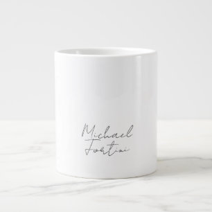 Professionell minimalistisk modern grått vit jumbo mugg