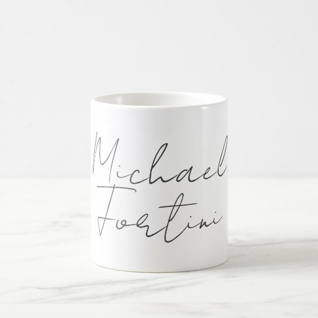 Professionell minimalistisk modern grått vit kaffemugg (Center)