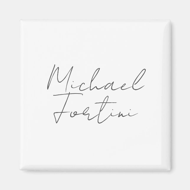 Professionell minimalistisk modern grått vit magnet (Framsidan)