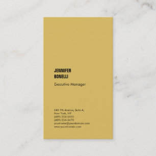 Professionell minimalistisk modern guld färg visitkort