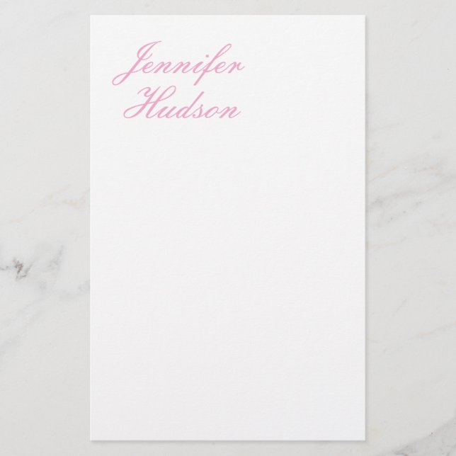 Professionell minimalistisk modern kalligrafi namn brevpapper (Framsida)