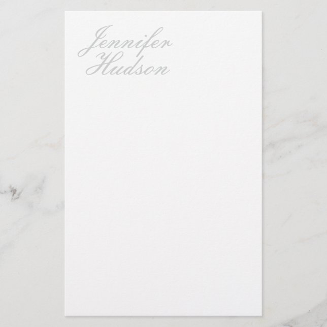 Professionell minimalistisk modern kalligrafi namn brevpapper (Framsida)